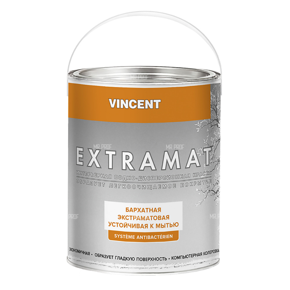 Краска интерьерная моющаяся Vincent Extramat 0.7 л база С