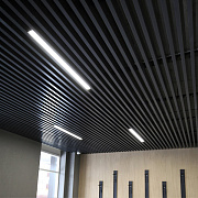 Реечный потолок Албес "Кубообразный дизайн" A38S черный с шагом 35 мм