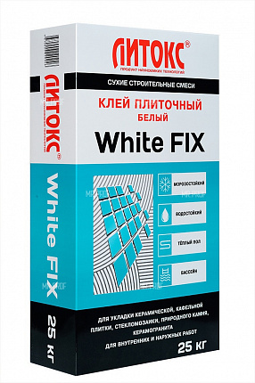 Плиточный клей ЛИТОКС WHITE FIX 25кг