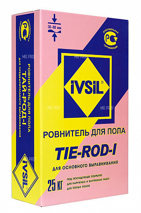 Ровнитель для пола IVSIL TIE-ROD-1 цементный 25кг