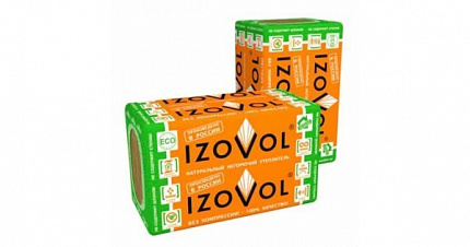 Минеральные плиты "IZOVOL" Ф-150 1200х600х50  (5шт/3,6м2; 0,18м3/уп)